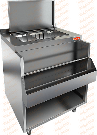 Барный модуль с ванной для льда НБМВЛ-6/6БККР (с бортом)-1