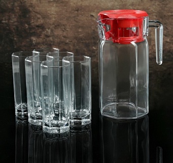 Набор питьевой "Кошем", 7 предметов: кувшин 1,5 л, 6 стаканов 300 мл-1