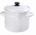 Кастрюля 7,0 л цил.борт белый 1/2	