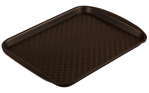 Поднос столовый из полипропилена 330х260 мм коричневый [4660011181455]-1
