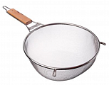 Сито с ободом и ручкой 24 см Ретро, нерж.сталь, SY-021-24 1/5/100