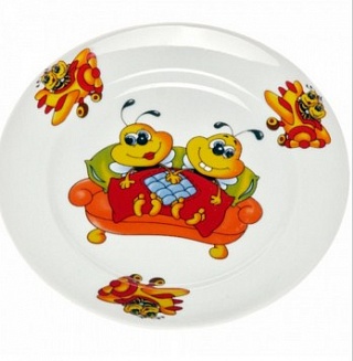 Тарелка мелкая 175 мм Идиллия "Пчелы" -1