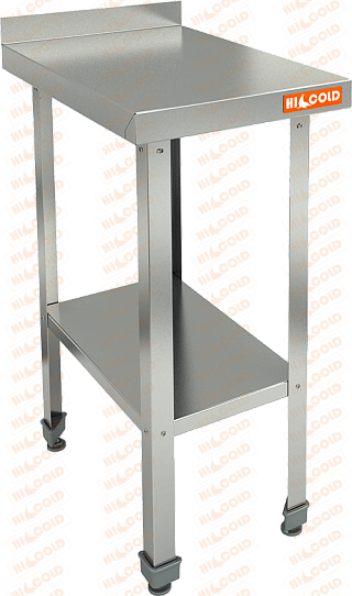 Стол пристенный с бортом и полкой HICOLD НСО-4/7БП ЭЦ-3