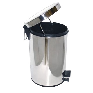 Урна с механизмом поднятия крышки Ksitex GB-5L (хром)-1