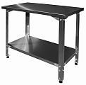 Стол СПН 1200*800*900 борт, полка сплош. нерж., каркас уголок нерж.