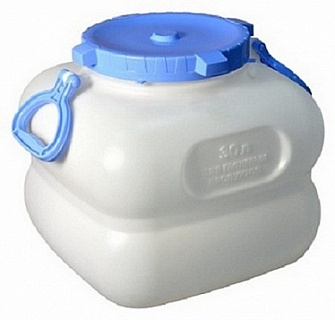 Фляга Гранде 30,0 л с ручками белая 1/4-1