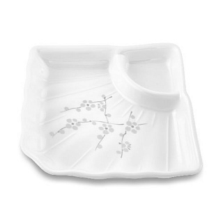 Блюдо веер d=15,4см*в.4см "Японская слива"-1