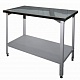 Стол СПБ 600*600*860 полка сплошн. нерж.