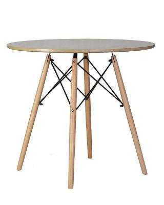 Стол обеденный DOBRIN CHELSEA`80 ножки светлый бук, столешница бежевая-1