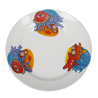 Тарелка мелкая 200 мм Морской мир-1