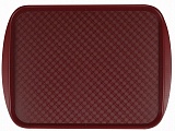 Поднос столовый из полистирола 420х300 мм бордовый [422106721]