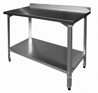 Стол СПЛ 850*600*850 борт, полка сплош. оцинк., каркас уголок оцинк.-1
