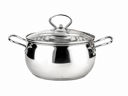 Кастрюля нерж Вижай сферическая 3,4 л 2 сорт 1/12-1
