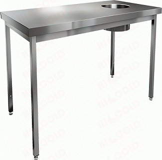 Стол нержавеющий для сбора отходов HICOLD НДСО-12/6-1