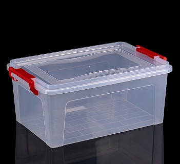 Контейнер для хранения с крышкой, 14 л, 42,7×28,9×17,8 см, цвет прозрачный-1