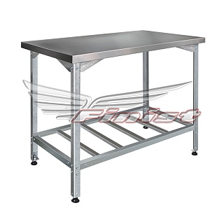 Стол СПЛ 700*700*920 ,  полка-решетка оцинк., каркас уголок оцинк.-1