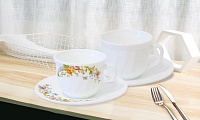 Набор чайный на 6 персон / 12 предметов: кружка 190 мл + блюдце d=14 см, Амина 1/12