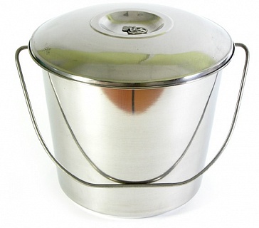 Ведро с крышкой 15л нерж. 18/18  МН-192/А-1