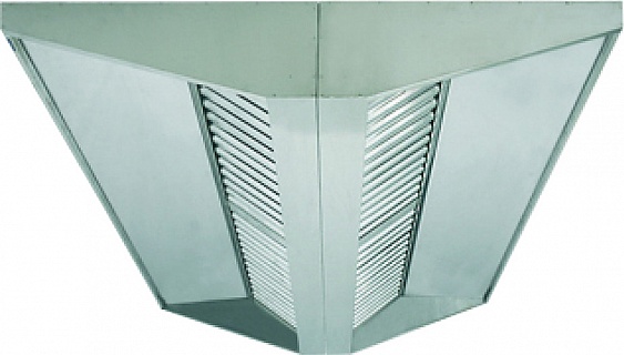 Зонт вытяжной МВО-2,1МСВ-1,0Ц, 2100*1000*400 центральный с жироуловит.-3