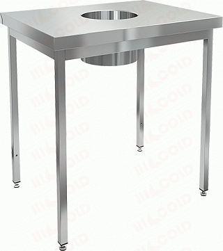 Стол нержавеющий для сбора отходов HICOLD НДСО-9/6-1