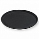 Поднос прорезиненный круглый 35 см черный