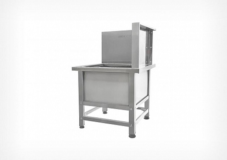 Ванна моповая сварная ВМСн - 530*530*500 (800) "Norma Inox", 1 м/о 430*430*200 (облицовка Г-образная, левая; ножка угловая)-1