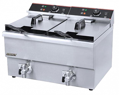 Фритюрница AIRHOT EF8T+8T с краном-1