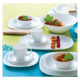 Столовый сервиз LUMINARC CARINE WHITE 46пр., 6 перс. N4781-1