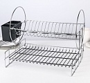 Сушилка для посуды, 2 яруса 39х30х32,5, цвет черный