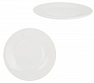 Тарелка плоская круглая d=21см, Т8, фарфор, 2 сорт, белье 8/60