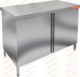 Стол нержавеющий центральный с распашными дверями HICOLD НСЗ-18/7-1