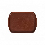 Поднос столовый 450х355 мм с ручками коричневый Поднос столовый 450х355 мм с ручками коричневый