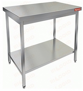 Стол нержавеющий разделочный центральный с полкой HICOLD НСО-10/7П-1