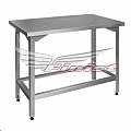 Стол СПН 1800*1000*860 полка сплошная нерж., 6 ног