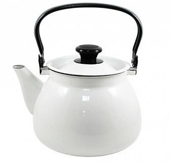 Чайник 3,0 л сферич. с цельной ручкой белый 1/4-1