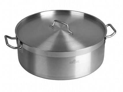 Котел 35 л низкий профессиональный Luxstahl тройное дно [101233]-1