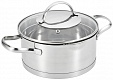 Кастрюля 4,8 л из нерж. стали, d=22 см, h=12 см, толщина 0,5 мм, ст/кр 1/12