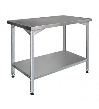 Стол СПЛ 1500*600*850 полка спл. оцинк., каркас уголок оцинк.-1