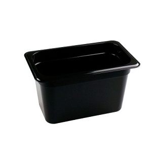 Гастроемкость из полипропилена без крышки GN 1/4 265х162х150 мм черная [422101713]-1