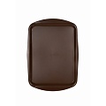 Поднос столовый 490х360 мм темно-коричневый полипропилен особо прочный