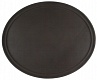 Поднос прорезиненный овальный 680х45 мм коричневый 