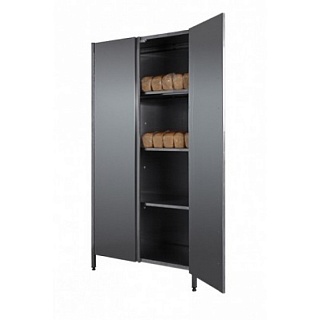 Шкаф для хлеба 900*500*1800 двери распашные, 3 промеж. полки, вент. отверстия в бок. стенках, каркас сварной труба нерж.-1