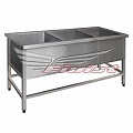 Ванна моечная ВКП-3 2200*800*850 сварн. мойка 1мм, каркас сварной труба нерж