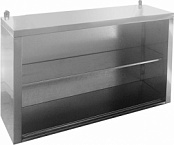 Полка технологическая ПТо 1600*400*600 открытая, промежуточная полка, задняя стенка оцинк.сталь, нерж. сталь