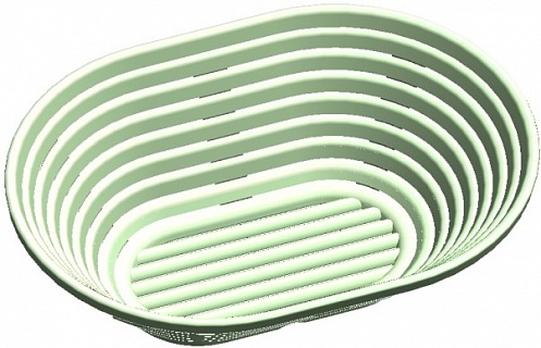 Форма овальная пластиковая для расстойки хлеба, размер 215х155 мм (500-700 гр.)-1