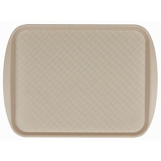 Поднос столовый из полистирола 450х350 мм бежевый [422106607]-1