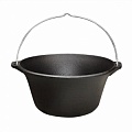 Казан 16 л. чугун. d=41 см. h=19 см. с ручкой 