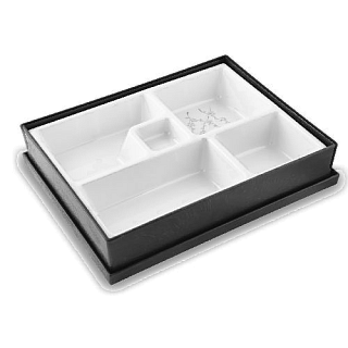 Ланч бокс (5 отделений) 27*21*6см "Японская слива"-1