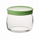 Банка для сыпучих прод. 500 мл. с зеленой кр. Чешни Б /12/