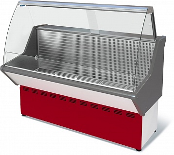 Витрина холодильная низкотемпературная ВХН-1,2 Нова (с гнутым стеклом,нержавейка) -1
